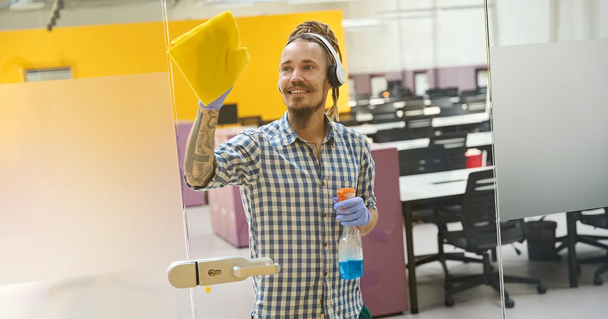 Office window cleaning